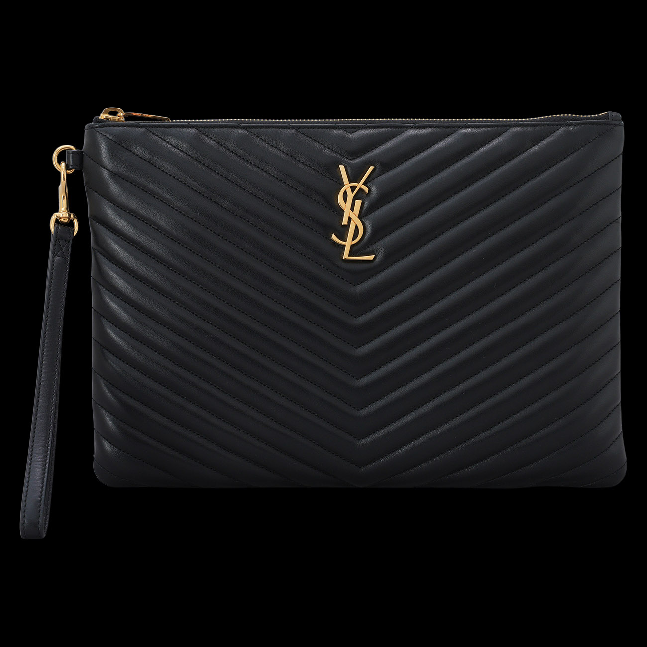 YVES SAINT LAURENT(USED)생로랑 559193 모노그램 쉐브론 클러치